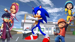 BoBoiBoy Bertarung Melawan Sonic Jahat Yang MengHancurkan Kota Los Santos Gta 5 Mod Indonesia