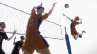 Reaksi para pemain saat melihat fast break Hinata dan Kageyama