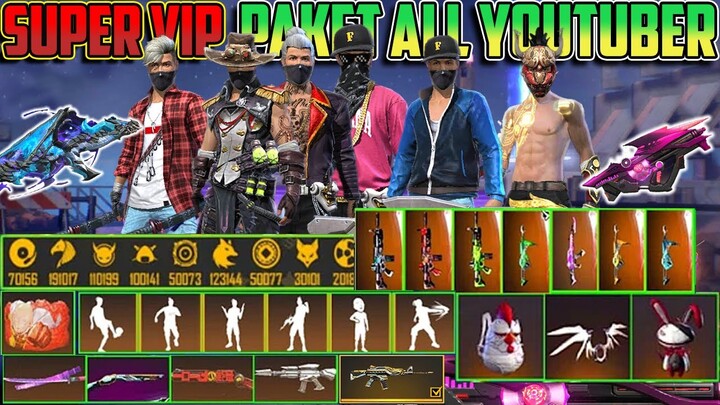 SUPER VVVVIP!! DATA CONFIG FREE FIRE TERLENGKAP SEMUA BUNDLE YOUTUBER FULL EFEK SKIN
