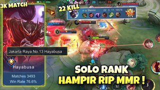 SOLO RANK KILL 22 ! PENTINGNYA MAIN OBJEKTIF HAMPIR KENA COMEBACK ! Stenly Hayabusa