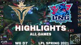 Highlight V5 vs LNG (All Game) LPL Mùa Xuân 2021 | LPL Spring 2021 | Victory Five vs LNG Esports