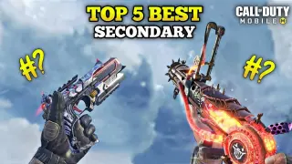 Top 5 Best Secondary Weapons in CODM With Gunsmith Loadout/Class Setup | Cod Mobile