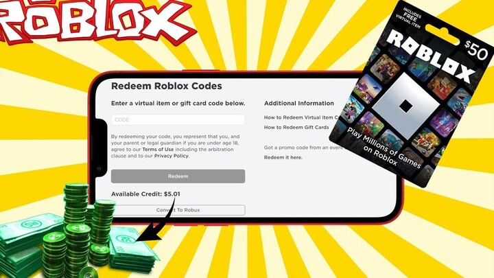 สอนเติม Roblox Gift Card ในมือถือ รับไอเทมสุดพิเศษ! Roblox