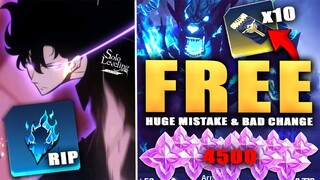 NEW CODE & 4500 FREE ESSENCE!! CERBIE SHADOW MISTAKE & SHADOW TRACES REMOVED!! (Solo Leveling Arise)