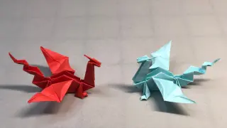 [Paper folding] How to paper fold a dragon with more realistic wings