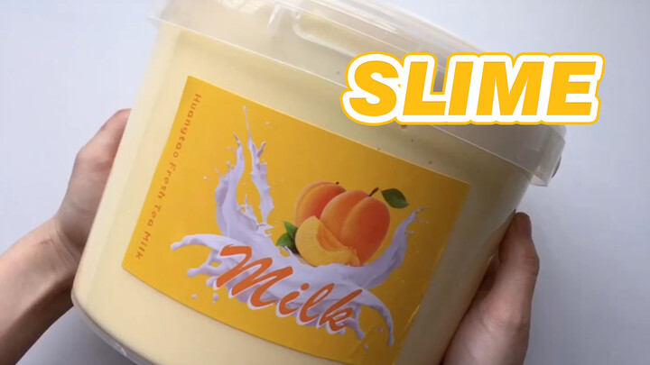 [DIY] สไลม์นมสดชาพีชเหลืองใหม่มาแล้ว รสพีชเหลืองทำเอง