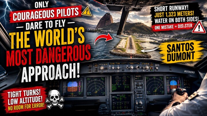 Only Courageous Pilots Dare This! The World’s Most Dangerous Approach | Santos Dumont #tiktok #viral
