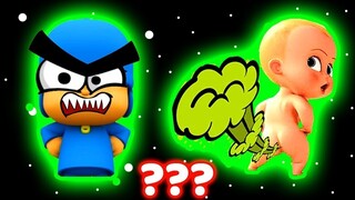 POCOYO vs BOSS BABY "Go Away! & Fart" - Pocoyo Sound Variations in 41 seconds