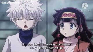 alluka protect killua from tsubone.. Hunter x Hunter..