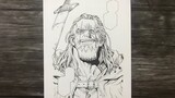 #109: Speed drawing- Silvers Rayleigh “Dark King” (One Piece) manga art