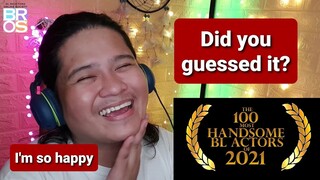 [WINNERS LIST] 2021 - The 100 Most Handsome BL Actors REACTION | Jethology