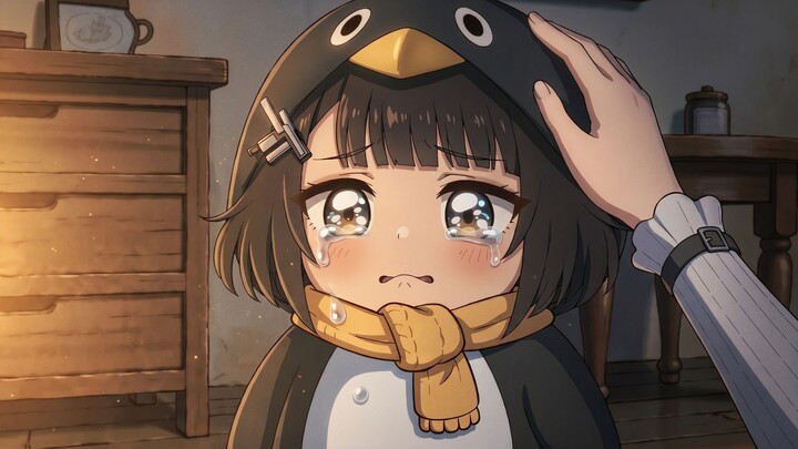 Little Penguin: Mom, it’s my turn to take care of you this time!