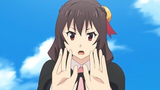 Kazuma, you are such a heartless person, I saved you and you blew your nose on my precious robe