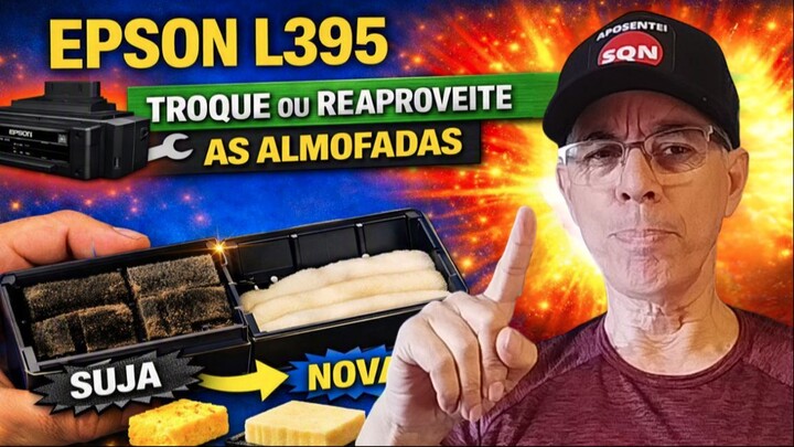Como Trocar ou Lavar e reaproveitar as Almofadas de Tinta da impressora L395!