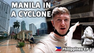 Exploring MANILA during a CYCLONE! Philippines Ep2