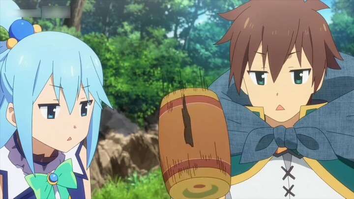 Aqua thought Kazuma went to the gym secretly, releasing a lot of