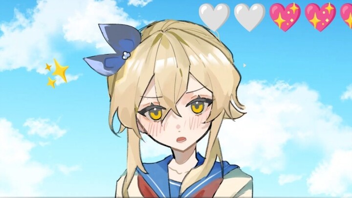 [Genshin Impact Animation|Ying Mengxiang] Ying wants to confess her love to you on Valentine's Day!