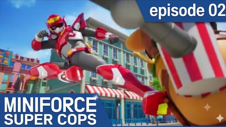 🚨 [English dub.] MiniForce Super Cops EP2 – Stop the Burger Thief? 🚨