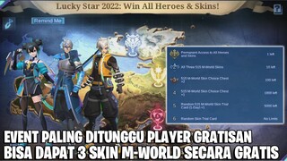 EVENT PALING DITUNGGU2 - BISA DAPAT 3 SKIN M-WORLD GRATIS! JANGAN SAMPAI LUPA LOGIN YA GUYS