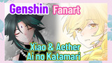 [Genshin, Fanart] Xiao & Aether "Ai no Katamari"