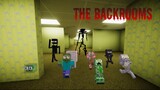 Monster School : THE BACKROOMS FUNNY HORROR CHALLENGE - Minecraft Animation