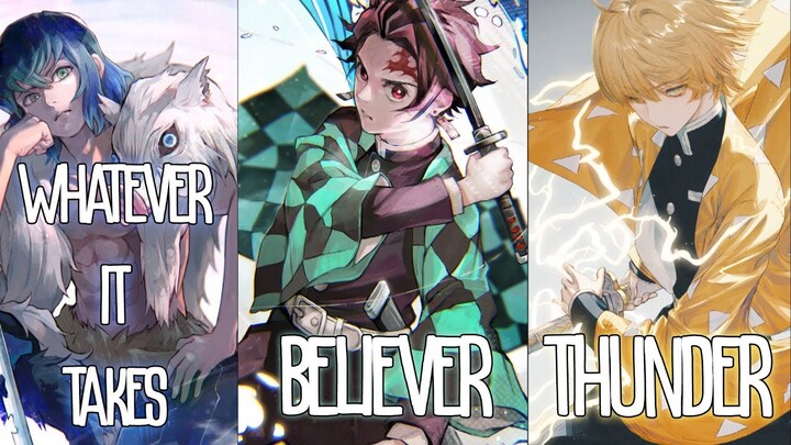 「Nightcore」→ Believer ✗ Thunder ✗ Whatever It Takes (Switching Vocals)