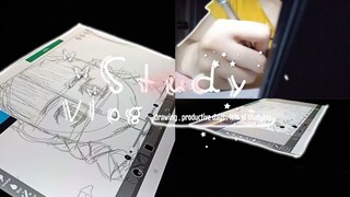 ceem diaries 🌻 productive days , drawing , study time - lapse | philippines