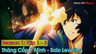 Đạt sức mạnh THẦN THÁNH nhờ thăng cấp 1 mình | Season 1:Tập 1-3 | Solo Leveling - Thăng Cấp Một Mình