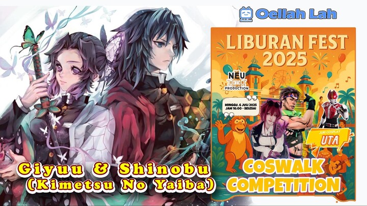 Giyuu dan Shinobu pada Coswalk Liburan Fest 2025