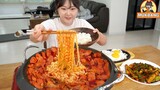 의정부 경원식당 부대찌개 유명하다길래 포장해왔어요!!! | 오이부추김치 만들기, 계란후라이 먹방 Mukbang