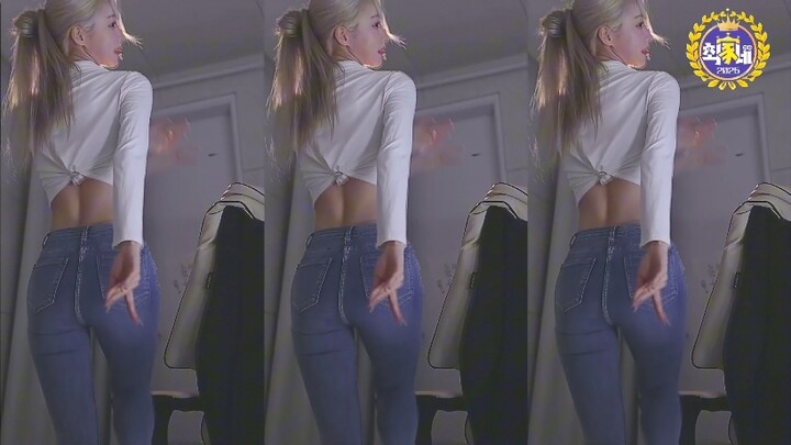 Gadis Cantik Korea Doohee Menari Enerjik dengan Celana Jeans