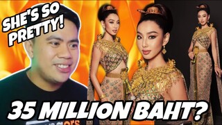 ATEBANG REACTION | MISS GRAND THAILAND 2022 PRESS PRESENTATION @Nguyễn Thúc Thùy Tiên IN THAI DRESS