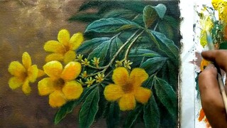 CARA MENGGAMBAR - MELUKIS BUNGA ALAMANDA / HOW TO DRAW FLOWER ALAMANDA By DANDAN SA, Tutorial 53