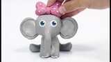 Elephant baby cartoon Stop motion for kids - BabyClay