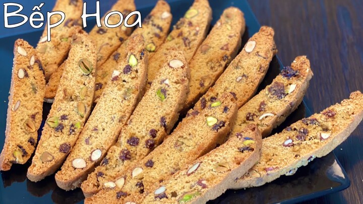 Biscotti_Whole wheat biscotti_công thức biscotti bằng bột mì nguyên cám giòn tan bổ dưỡng_BH🌸