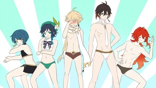 【原神伪全员向】美少年的泳装派对