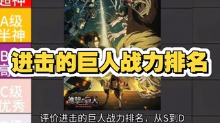 评价进击的巨人战力排名