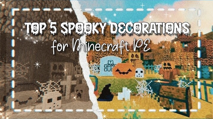 🎃Top 5 Spooky Halloween Decoration mod/addons for Mcpe✨ //mod pack Review// The girl miner 🌻