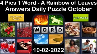 4 Pics 1 Word - A Rainbow of Leaves - 02 October 2022 - Answer Daily Puzzle + Bonus Puzzle