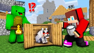 How Mikey & JJ Helping A Lost Baby Wolf in Minecraft Challenge (Maizen Mazien Mizen)