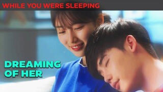 Little brother ruins his dream 😍 #whileyouweresleeping #leejongsuk #baesuzy #kdrama #fypシ