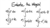 Evaluate the integrals