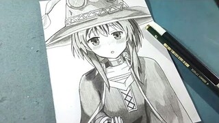 Cara menggambar Megumin - KonoSuba | how to draw megumin