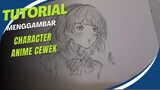 Menggambar Character Anime Cewek Simple