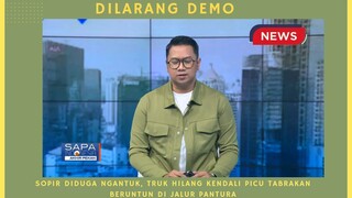 Supir Diduga Ngantuk Truk Hilang Kendali