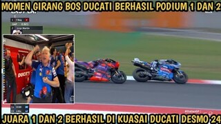 MOMEN GIRANG BOS DUCATI BERHASIL JUARA 1 DAN 2 DI MOTOGP MUGELLO HARI INI 2024 - MOTOGP HARI INI