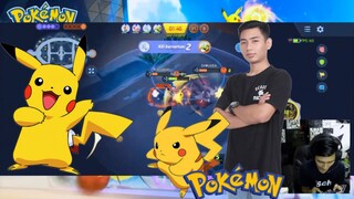 Game play pokemon unite, pikachu damage bikin musuh nyerah