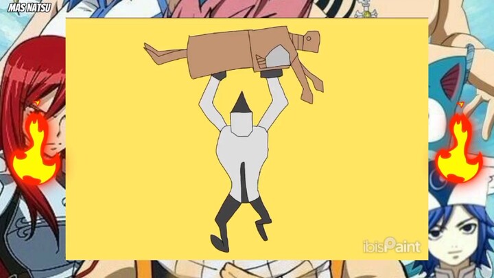 Gambar Vulcan hitam yg lagi bawa kabur jam sihirnya lucy