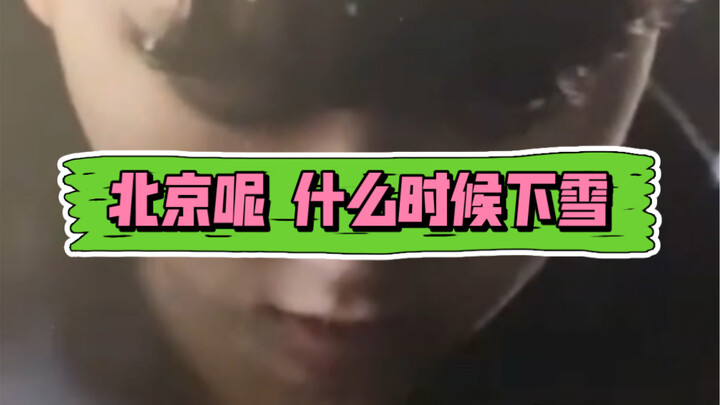 I’ve rewatched this series five times—snow’s falling again. What about Beijing? When will it snow th