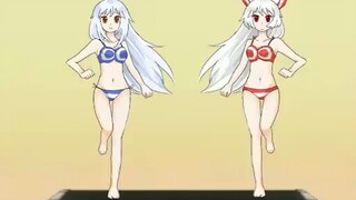 Realistic girl Hong Tan and Hui Yin exercise together